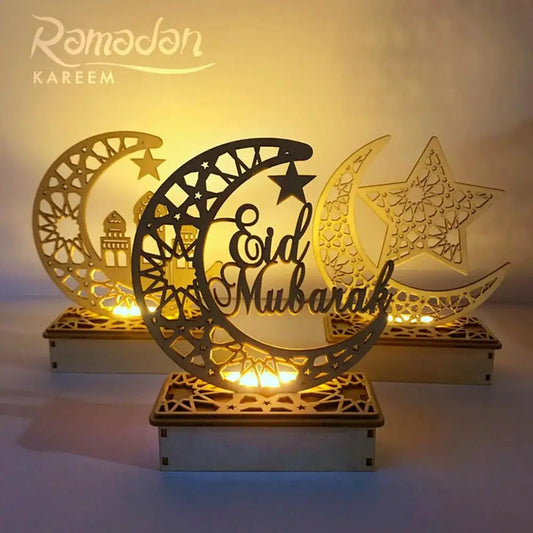 Eid Mubarak DIY Wooden Candle Holder