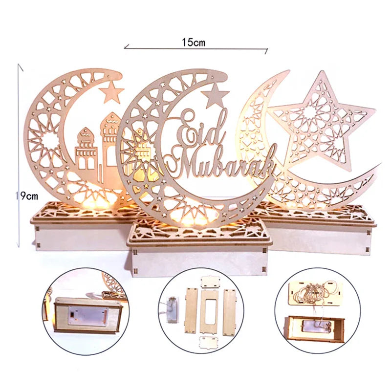 Eid Mubarak DIY Wooden Candle Holder