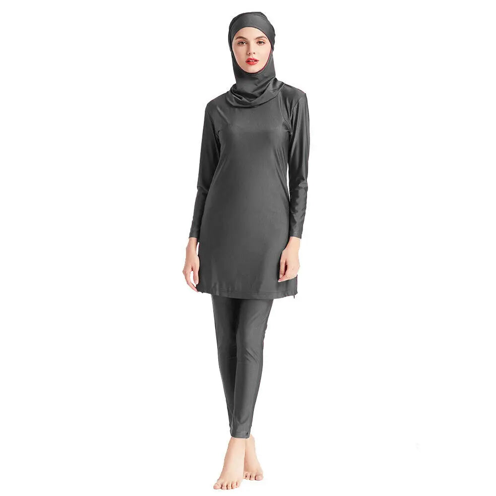 Muslim Women Long Sleeve Hijab Beach Swim Wear.