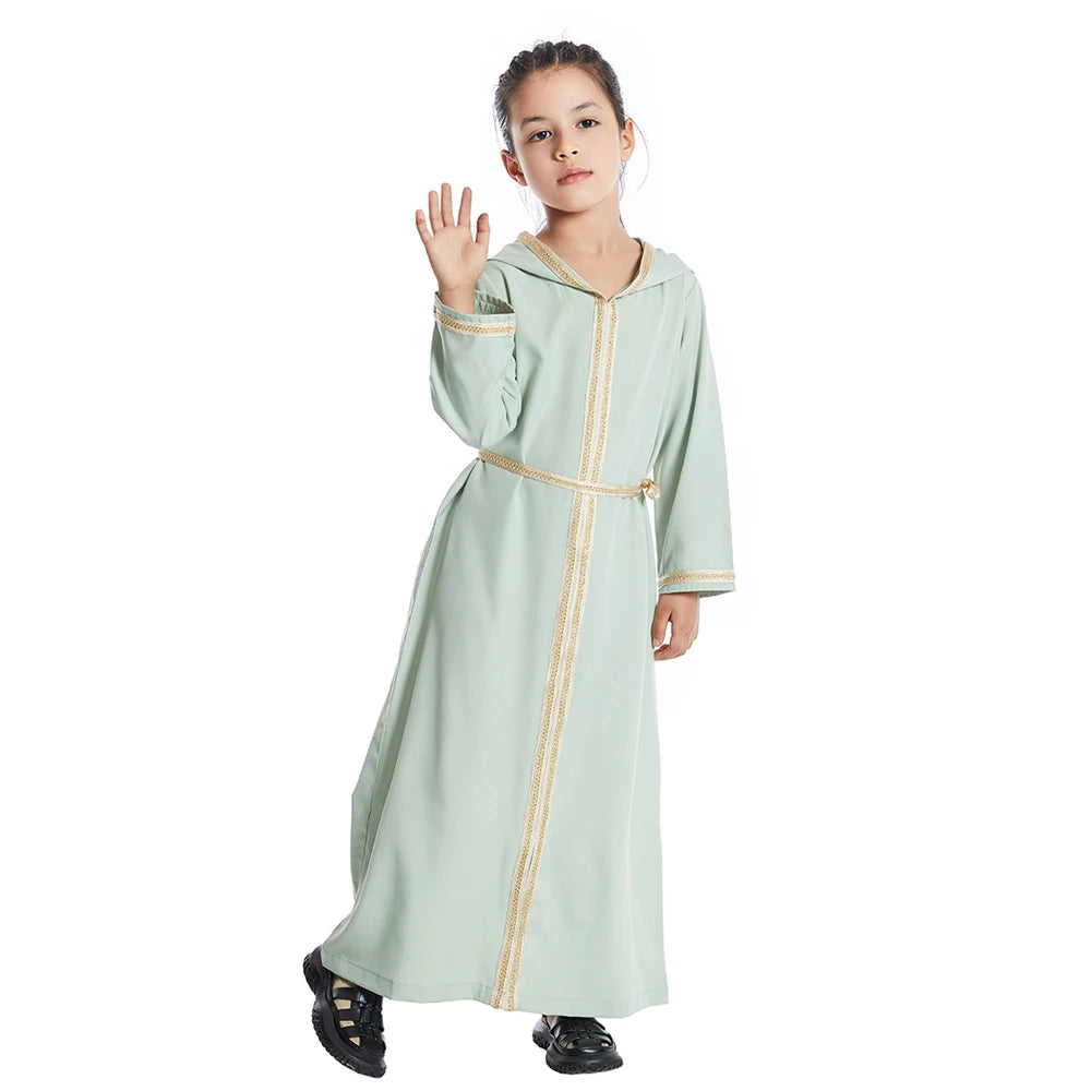 Eid Hooded Abaya Child Kids Girls