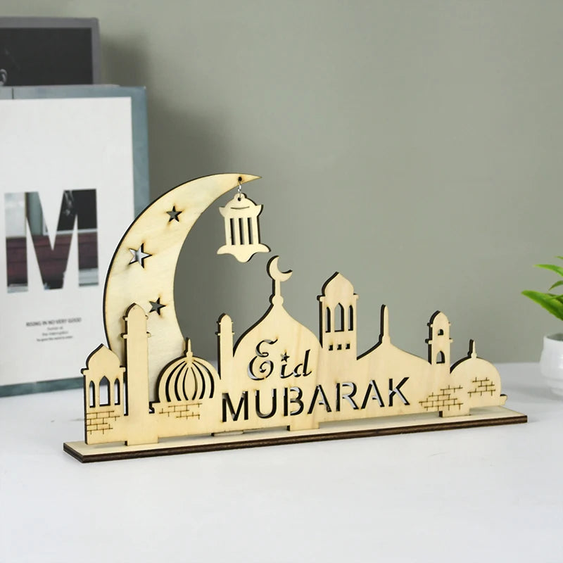 Eid Mubarak Wooden Ornament