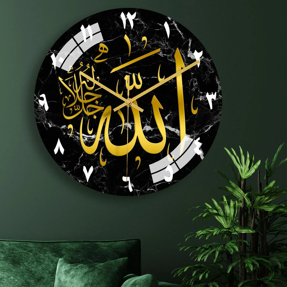 3D Acrylic Round Muslim Wall Clock