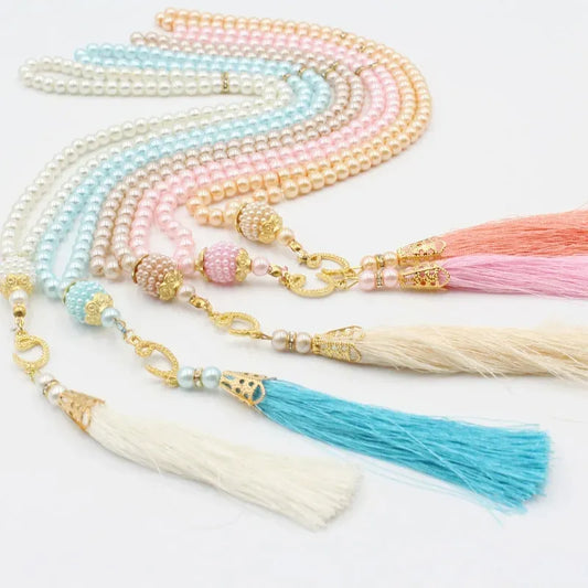 6mm 99pcs Glass Pearls Tassel Women.