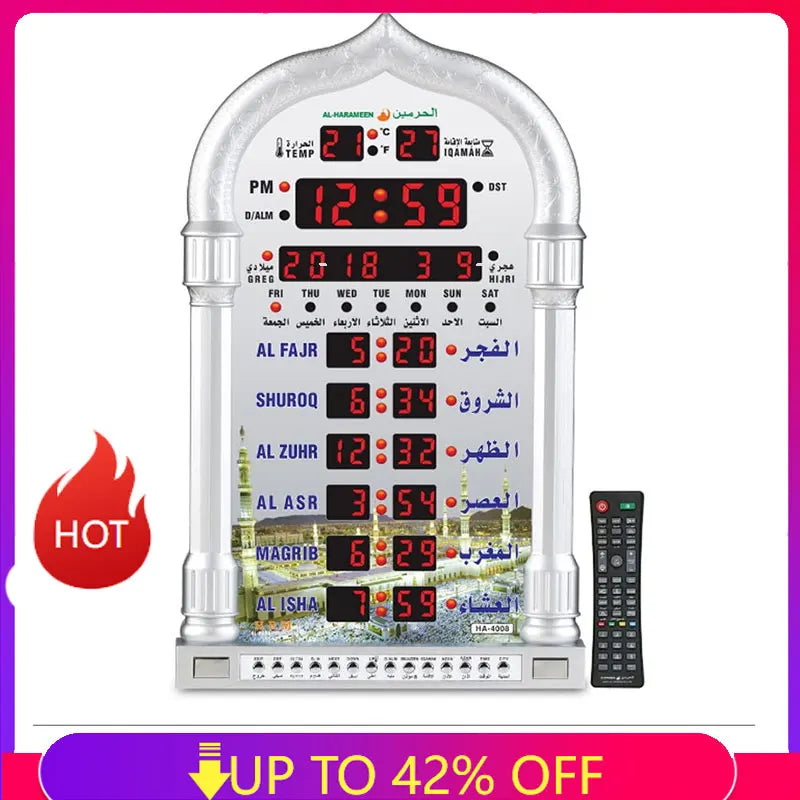 12V Azan Mosque Calendar