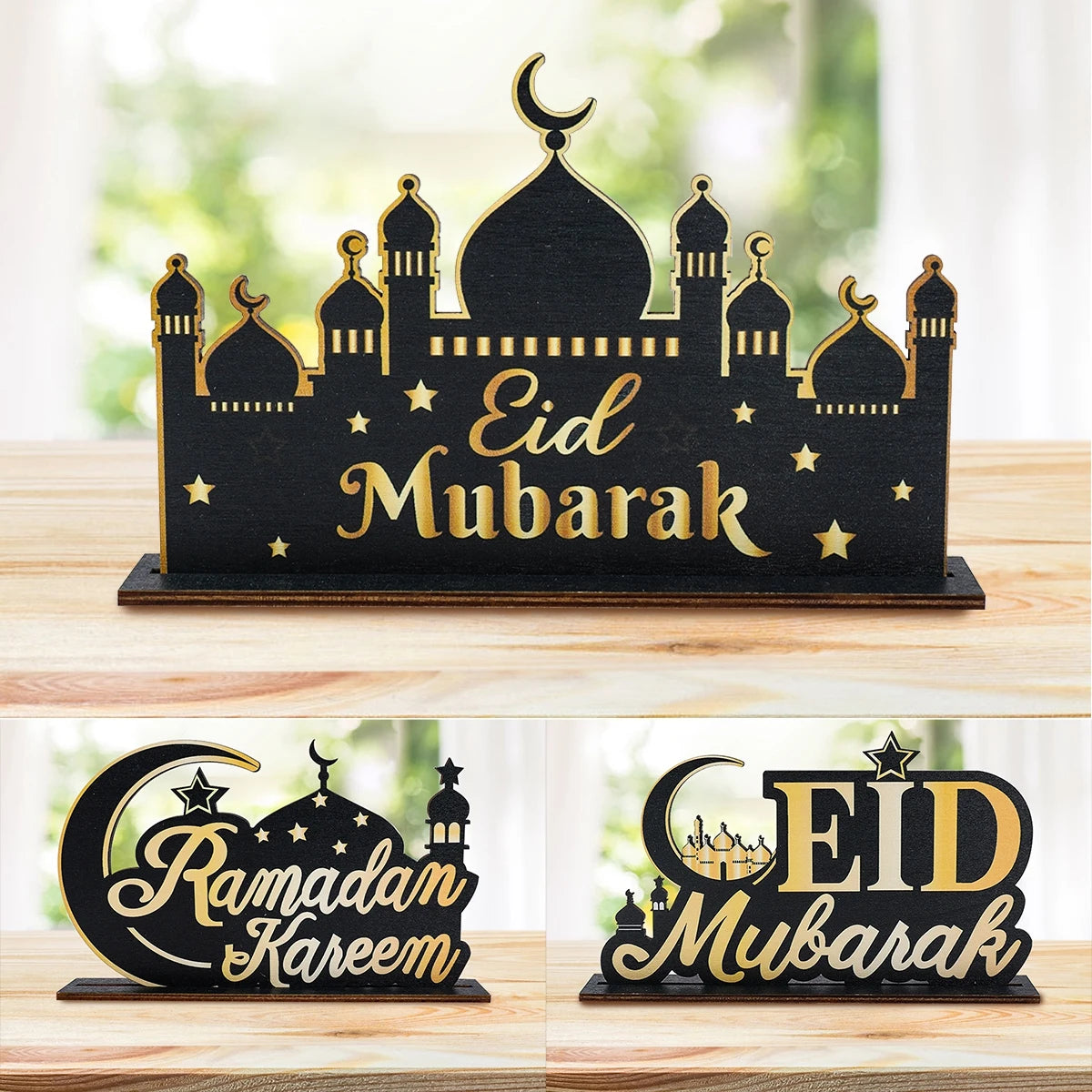 Eid Mubarak Wooden Ornament