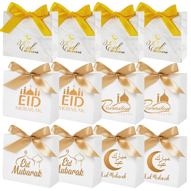 5/10Pcs Eid Mubarak Candy Gift Boxes