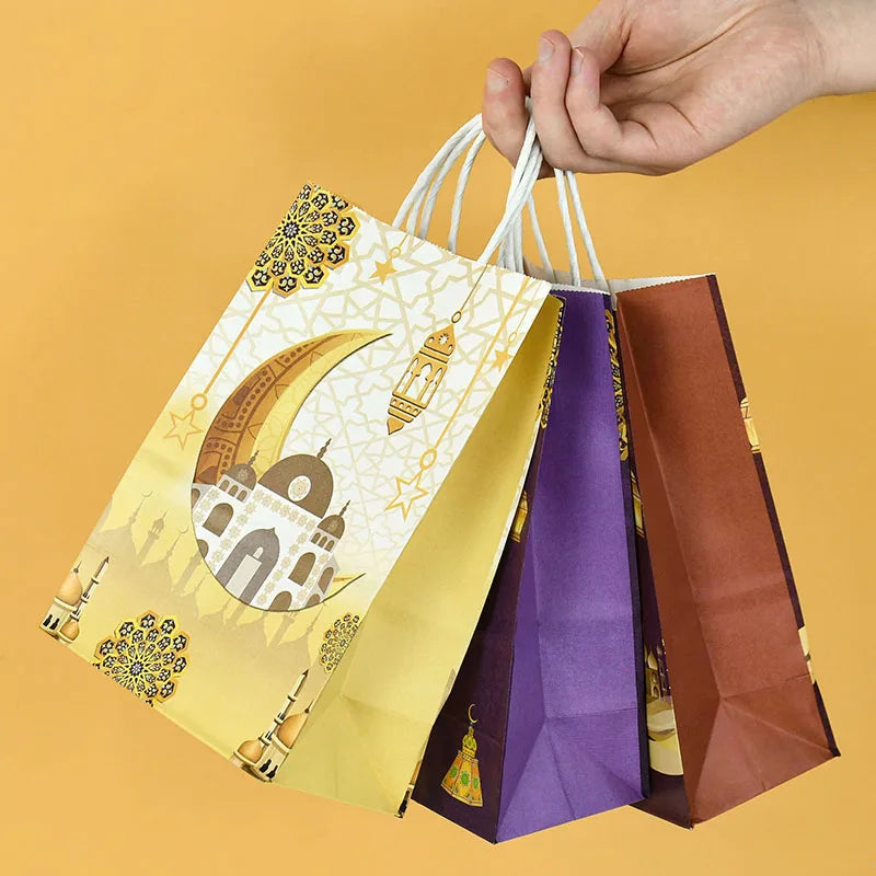 4pcs Eid Mubarak Paper Gift Bags