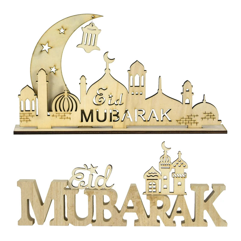 Eid Mubarak Wooden Ornament