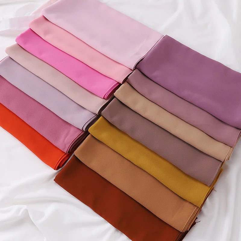 Heavy Chiffon Square  Muslim Hijabs