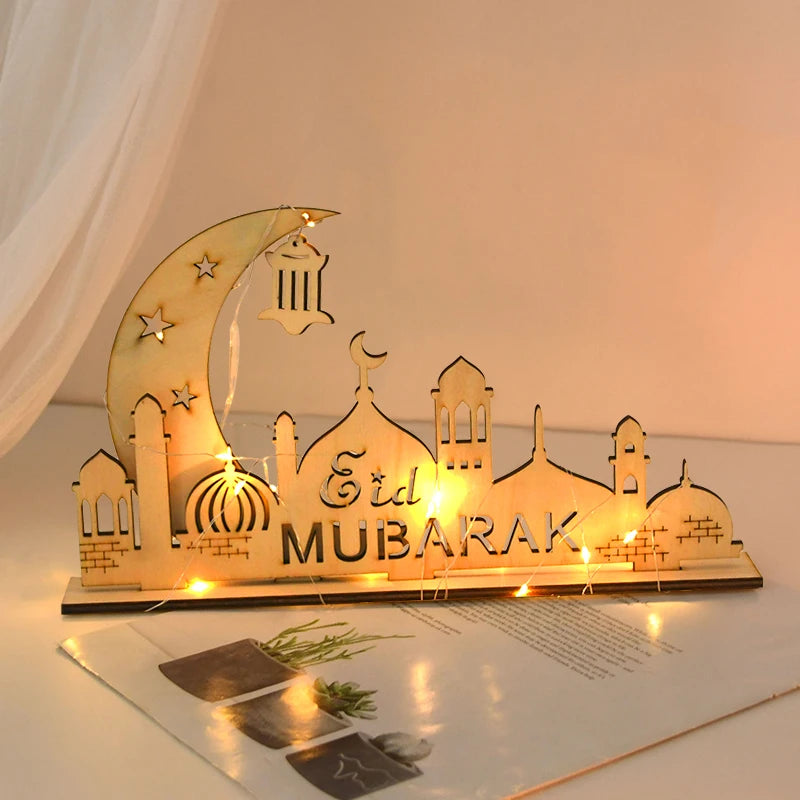 Eid Mubarak Wooden Ornament