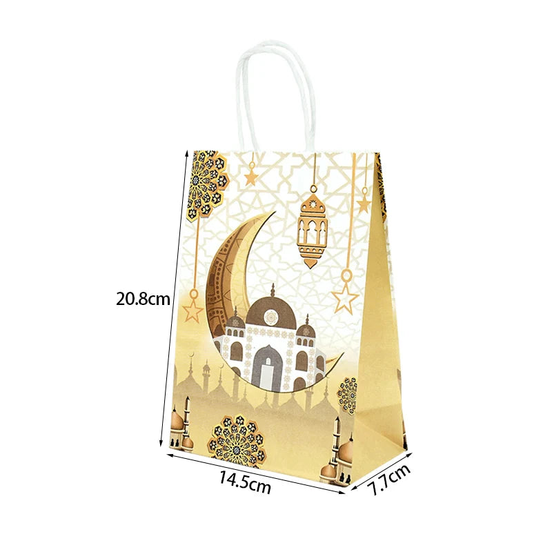 4pcs Eid Mubarak Paper Gift Bags