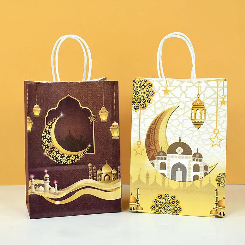 4pcs Eid Mubarak Paper Gift Bags