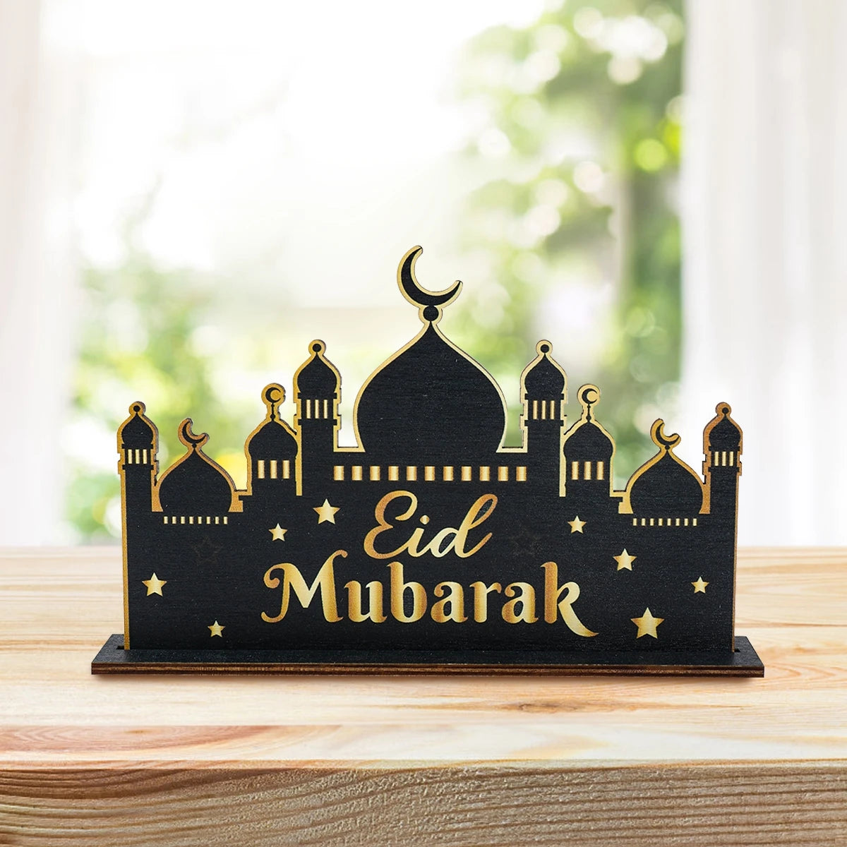 Eid Mubarak Wooden Ornament