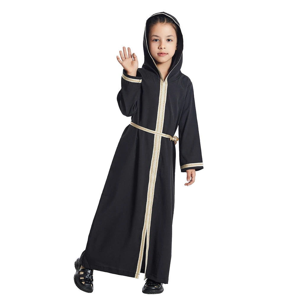 Eid Hooded Abaya Child Kids Girls