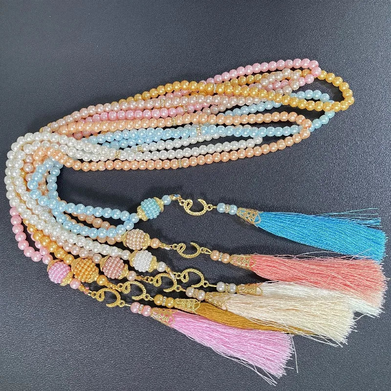 6mm 99pcs Glass Pearls Tassel Women.